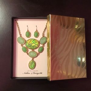 Necklace and earrings